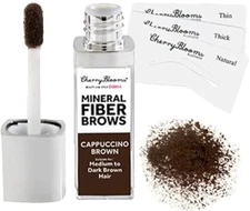 Cherry Blooms Instant Fiber Brow Kit with Stencils, 01 Cappuccino Brown, 3g, NIB