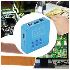 HD 1080p HDMI Industrial Digital Video Microscope Camera C Mount USB Blue NEW !