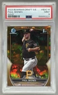 Paul Skenes 2023 Bowman Chrome Sapphire BDC-14 Gold Refractor 1st RC 18/50 PSA 9