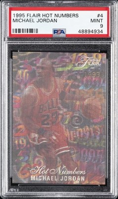 1995-96 Flair - Hot Numbers Michael Jordan #4 for sale
