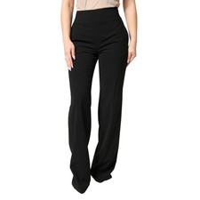 JUST CAVALLI Pants Black High Waist Straight Trouser Formal s. Tag W26 230usd