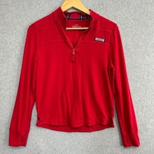 Vineyard Vines Quarter Zip Pullover Red Long Sleeve Shirt Preppy Boys Large 14