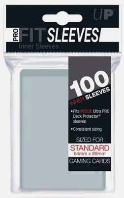 100 Ultra Pro Standard Pro-Fit Inner Sleeves Hüllen 64x89mm für Pokemon & Magic