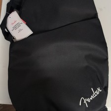 Fender Economy Electric Guitar Gig Bag Black White Logo Polyester/Nylon Single
