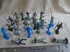 Marx Alamo playset figures 8 Texans, 17 Mexicans.  Originals and recast.
