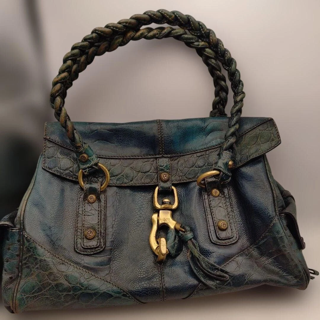 Francesco Biasia Green Leather Exterior Bags & Handbags for Women