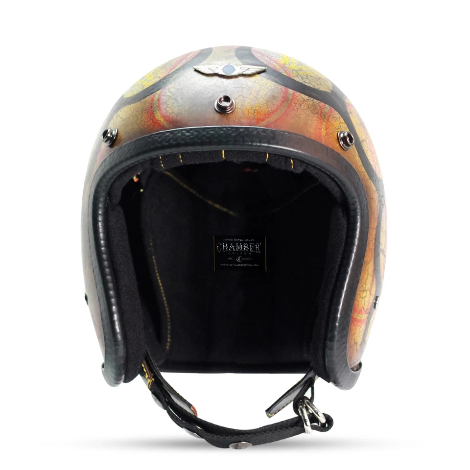 NEW SALE! VINTAGE CUSTOM HELMET SLIMHEAD CRACKED PATINA BOBBER CHOPPER CAFERACER - Image 2 of 4