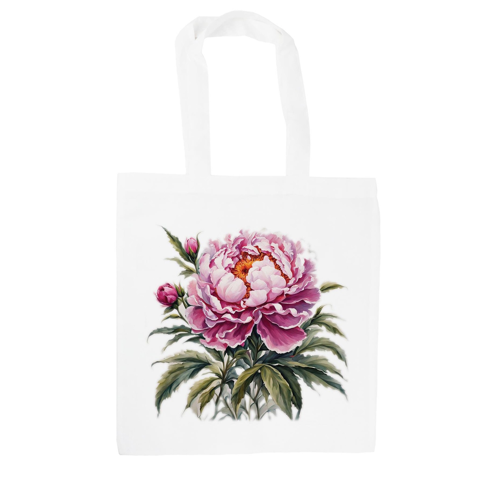 Peonies Tote Bag - Floral Garden Watercolour Shopping Bag Gifts for Her