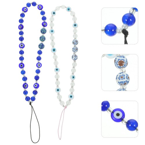 2 Pcs Lanyard Perlen Fräulein Perlenbesetztes Telefonarmband Mit Handyanhänger - 第 11/12 張圖片