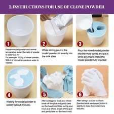 Keepsake Handprint and Footprint Kit for the New Parents with 3D Modeling Powder