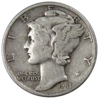 1941 D Mercury Dime VF Very Fine 90% Silver 10c US Coin Collectible