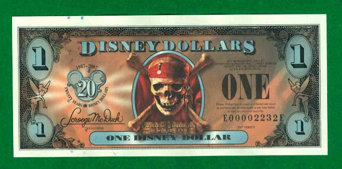 ディズニー ダラー パイレーツ・オブ・カリビアン Pirates of the Caribbean Disney Dollars (1968-Now) for sale | eBay