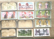 Lot Of 12 Antique Stereoview Mixed Cards