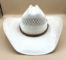 Bailey Shantung Straw Western Cowboy Hat Size 7 XXX Cream Color