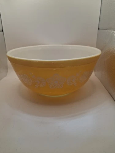 Vintage PYREX Mixing Bowl #403 Butterfly Gold Pattern 2.5 Qt