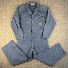 Dickies Coveralls Mens 44 Blue Twill Zip Front Workwear Utility Jumpsuit Uniform
