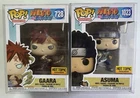 Funko Pop! Naruto - #728 Gaara (Metallic) & #1023 Asuma Hot Topic W/ Protectors