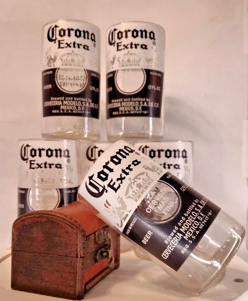 Corona дополнительные стаканы набор из 6 переработанных бутылок 12 жидк. унций паб питьевые стаканы - Изображение 2 из 4