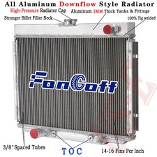 2-row Aluminum Radiator For 1967-1970 Ford Mustang Ranchero Falcon Torino Ltd V8