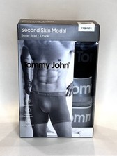 New Tommy John Men's Boxer Briefs Underwear Size M Second Skin Premium Modal 3Pk