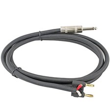 10 ft foot 1/4 to dual 2 banana plug jack PA DJ amp amplifier speaker cable cord