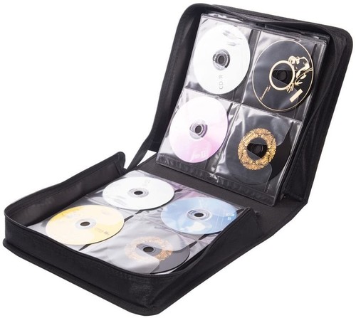 256 CD Etui DVD Geldbörse Abdeckung Disc Aufbewahrung Halter Hülle Griff Tragbar Auto Zuhause - Bild 2 von 5