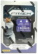 2021 Panini Prizm Baseball 7-Pack Blaster Box (Green Prizms!) Factory Sealed