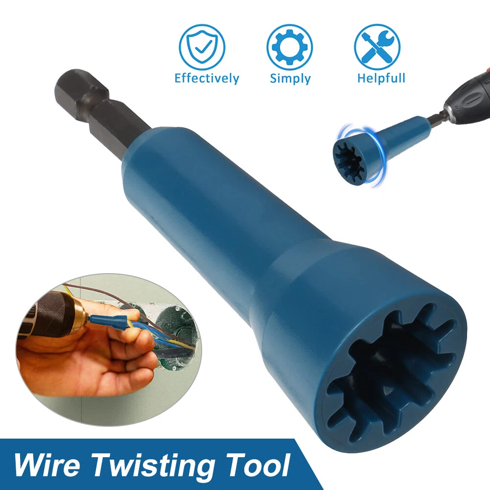 Power Drill Wire Twisting Tool Spin Wire Twister Connector Socket w/ 1/4  Shank