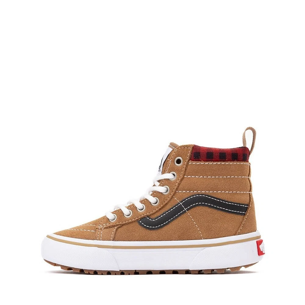 Sneakers alte nuove con etichette Vans resistenti alle intemperie Sk8 Hi MTE 1 a quadri marrone nero giovani taglia 10