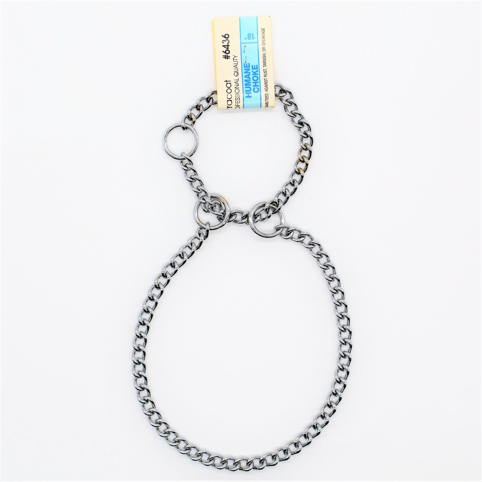 Ultracoat Humane Chain Choke Dog Training Collar 18" Light Weight Made