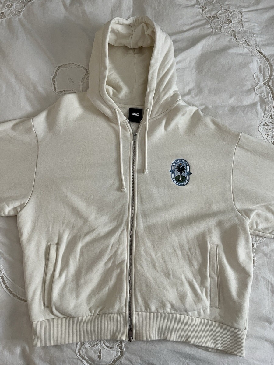 Kith & Kin Hawaii Honolulu Exclusive Cream White Full Zip Kith & Kin Hawaii Honolulu Exclusive Cream White Full Zip