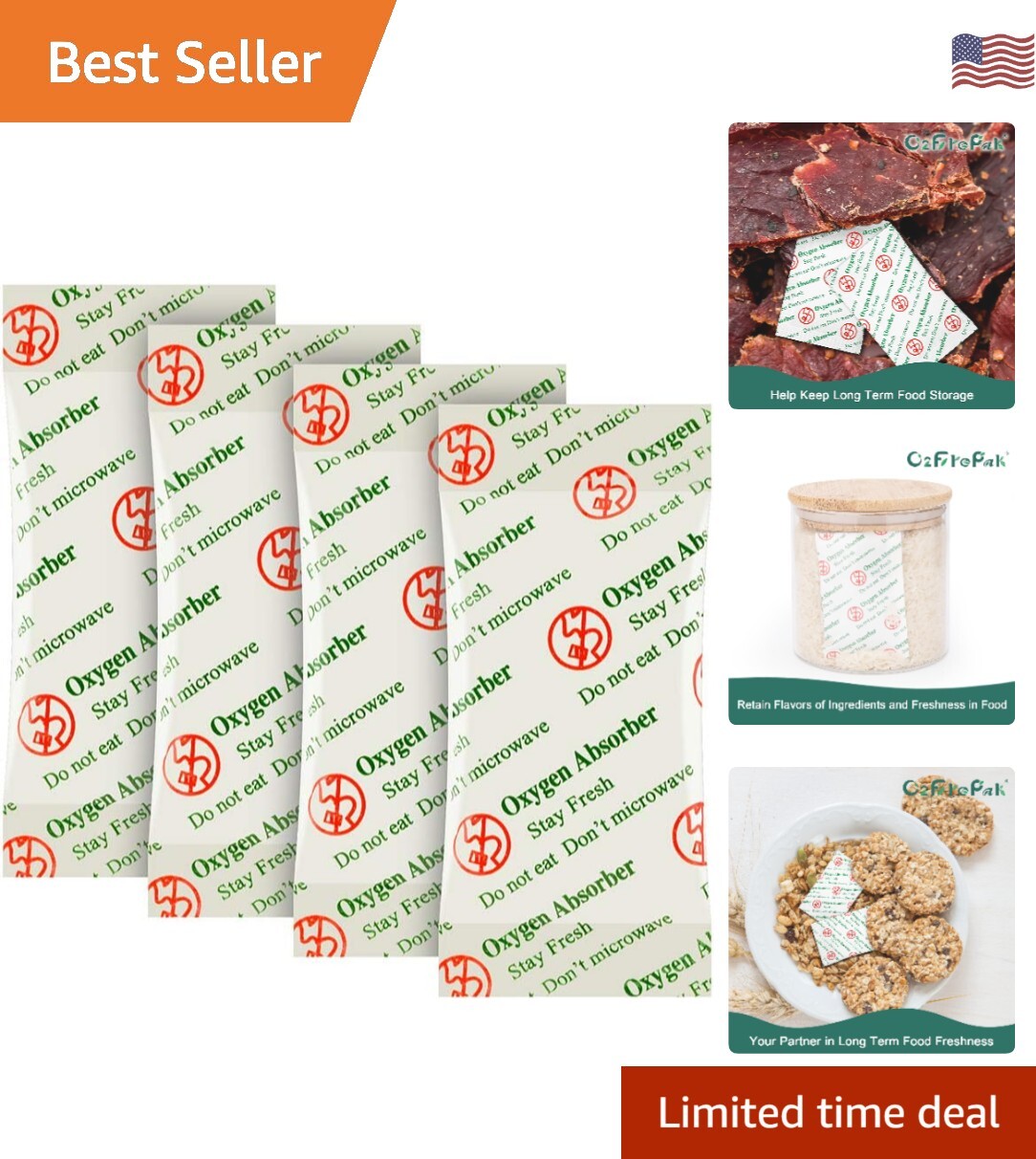 HighPerformance Oxygen Absorbers Jerky Storage (50Pack) Food Grade eBay