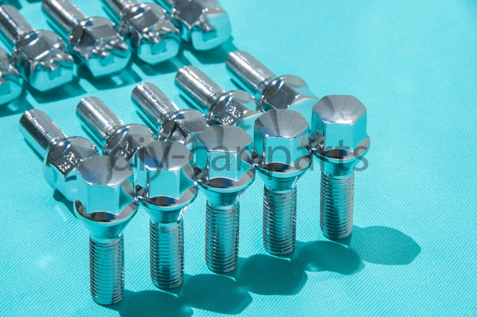 Chrome Mercedes Benz Wheel Rim Lug Bolts 380SL 500SEL 65133 set of 20 12x1.5x28 - Image 3 of 4