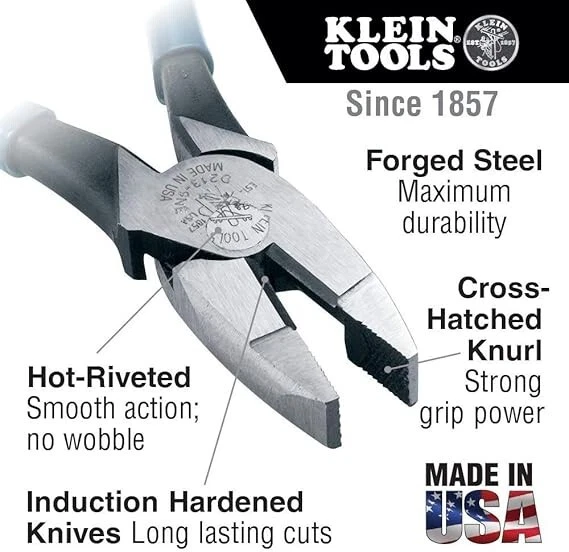 Klein Tools, Inc PLIERS;侧面切割 7-5/16 英寸 NE 类型 D2017NE — 第 2/2 张图片
