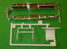 1977 Chevy GMC 4x4 Pickup Truck 1/24 chrome front rear bumper push brush guard