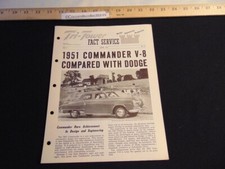 Vintage June 1951 Studebaker Tri Tower Fact Service Newsletter 1951 Commander V8 Vintage June 1951 Studebaker Tri Tower Fact Service Newsletter 1951 Commander V8