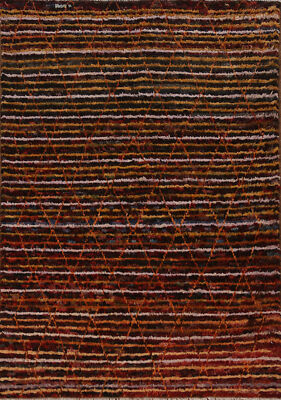 Unique Luxury Hand-Knotted Moroccan Rug Centerpiece 5x6 ft