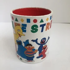 Vintage Sesame Street General Store Pencil Cup Ernie Elmo Cookie Monster Henson