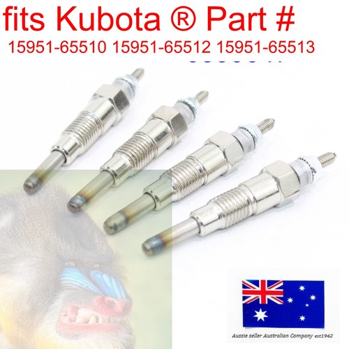 fits 4 x Kubota Glow Plug 15694-65512 KH-012 KH014 KH-5 KH-8H-2 KH-18-2 KH-31 - Bild 7 von 9
