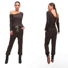 n:Philanthropy Zayden Joggers in Chocolate waffle knit joggers size Small NWT