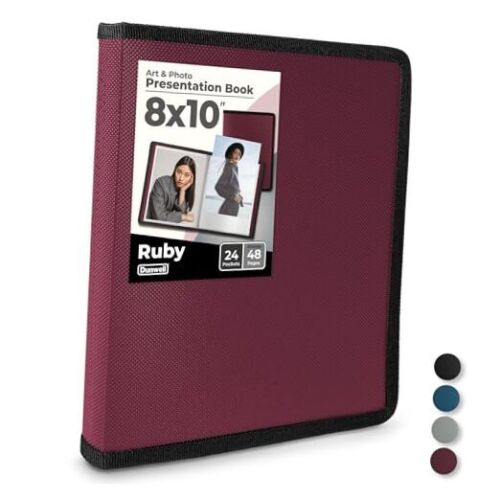 Dunwell 8x10 Photo Album Binder with Clear Sleeves- (), Art 8x10 (1 PK) Ruby - Picture 1 of 7