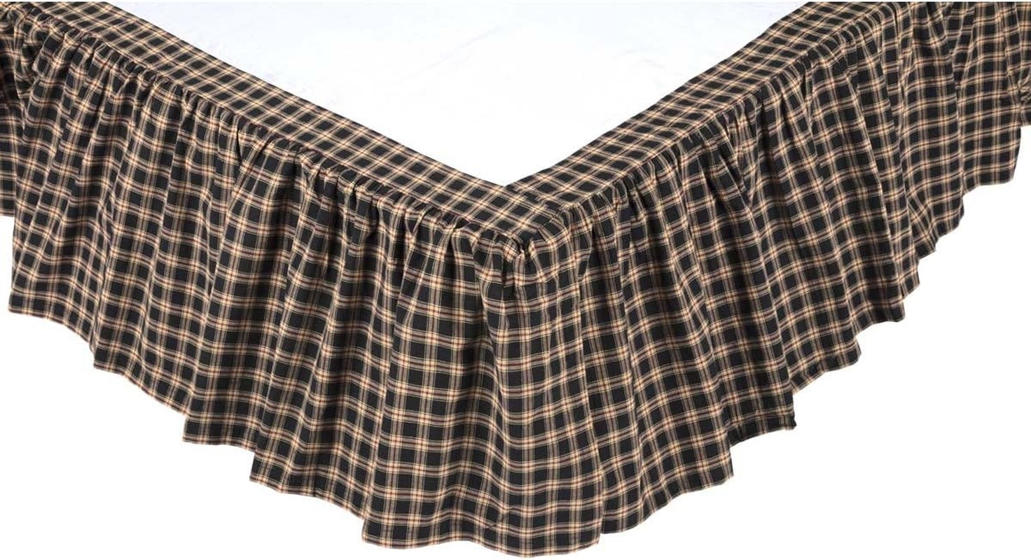 , Bingham Star, 60X80X16, Cotton, Queen Bed Skirt, Black eBay