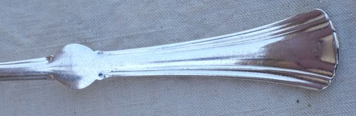 CHRISTOFLE Art Nouveau Lotus Dinner Desert Spoon Fork Set Mono Jane Silverplate - Picture 6 of 7