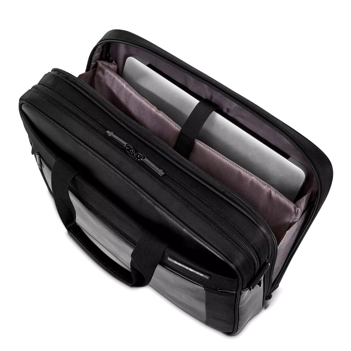 Samsonite Executive Leather Brief Laptop Bag Black Work Samsonite Executive Leather Brief Laptop Bag Black Work