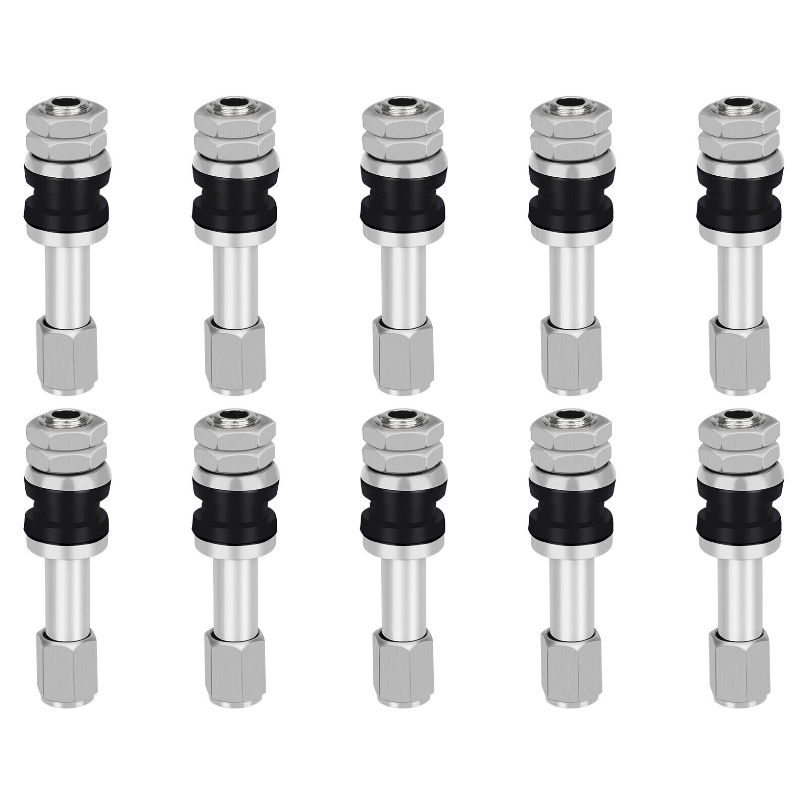 10pcs Stainless Steel Wheel Tire Valve Stems Hight Pressure Bolt in with Caps US