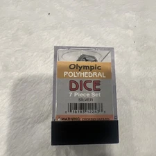 2010 Koplow Games Olympic Silver 7 D&D Collectors RPG Dice Set New