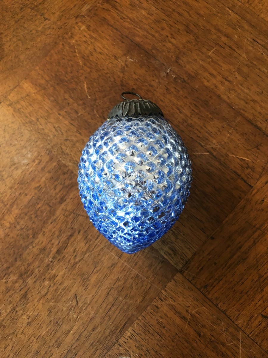 ANCIENNE BOULE DE NOEL PETITE FILLE VERRE Eglomisé Mercurisé Ex URSS Vitrine D Imgx2000 6318