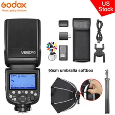 US Godox V860III-C TTL Flash Speedlite For Canon+90cm Umbralla Softbox Stand Kit