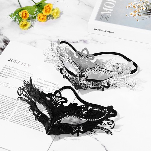 Damen Luxus Metall venezianische Maskerade Maske Halloween Party Ball Cosplay Geschenk - Bild 3 von 11