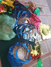 FESTONI LUNGHI NATALE VINTAGE OGGETTI DECORATIVI MOLTO VECCHI(USATI)GUARDA FOTO.